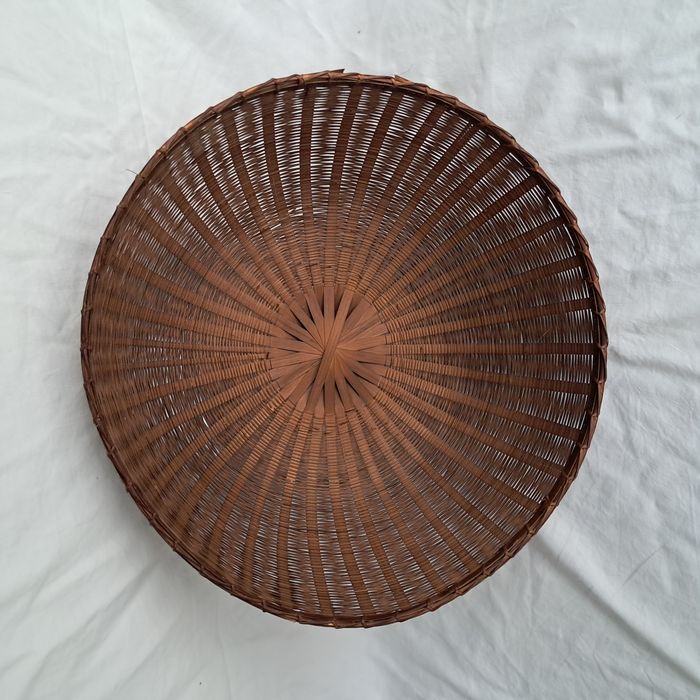 Grande cloche pour plat diamètre 54 cm en osier roseau du Laos - photo numéro 6