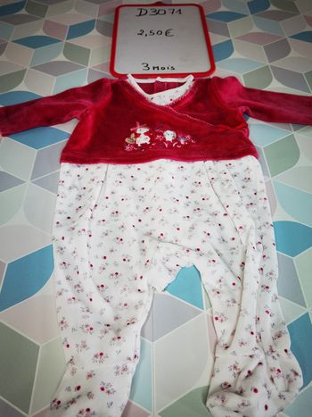 D3071 - pyjama fille 3 mois