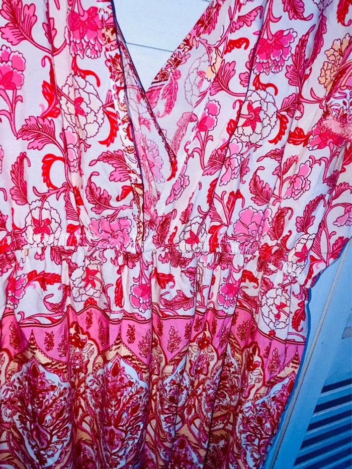 Robe, top volant à fleurs Rose defox - photo numéro 3