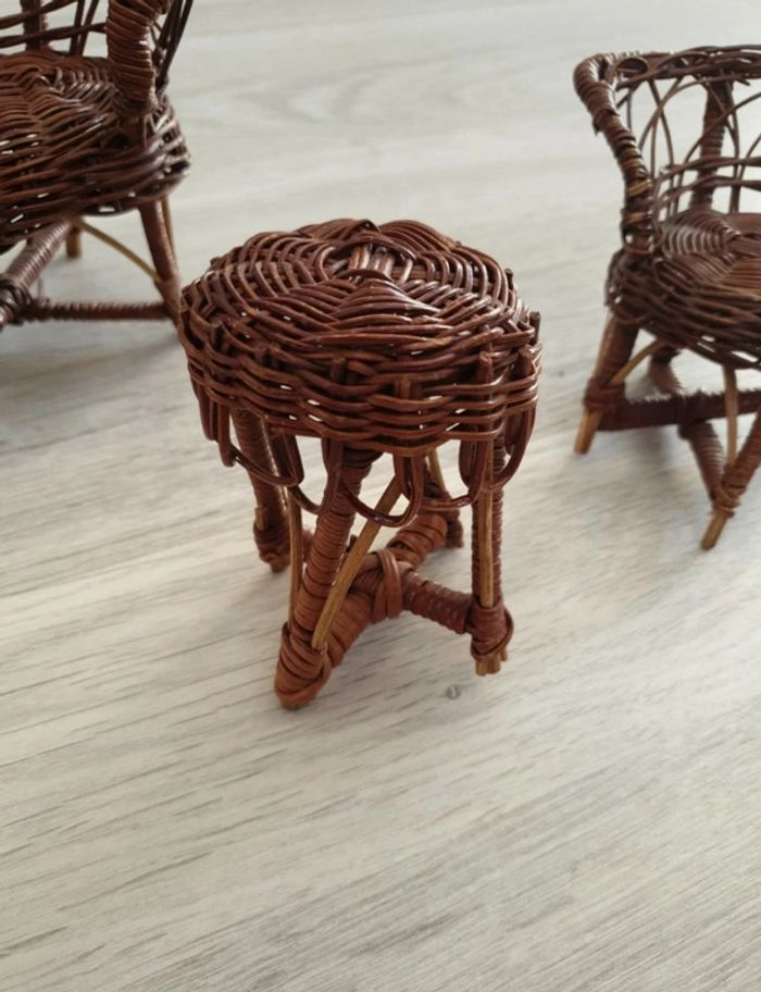 Salon en rotin vintage - photo numéro 3