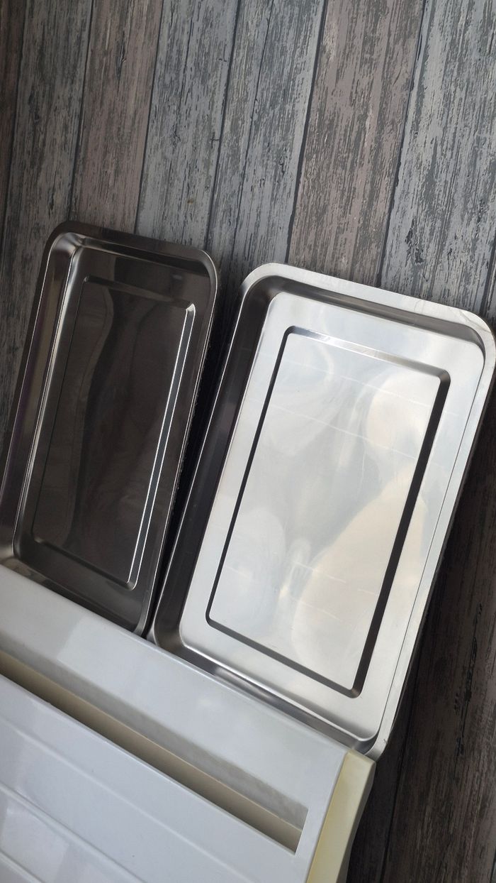 Lot de 2 plats à four rectangulaires en inox - photo numéro 7