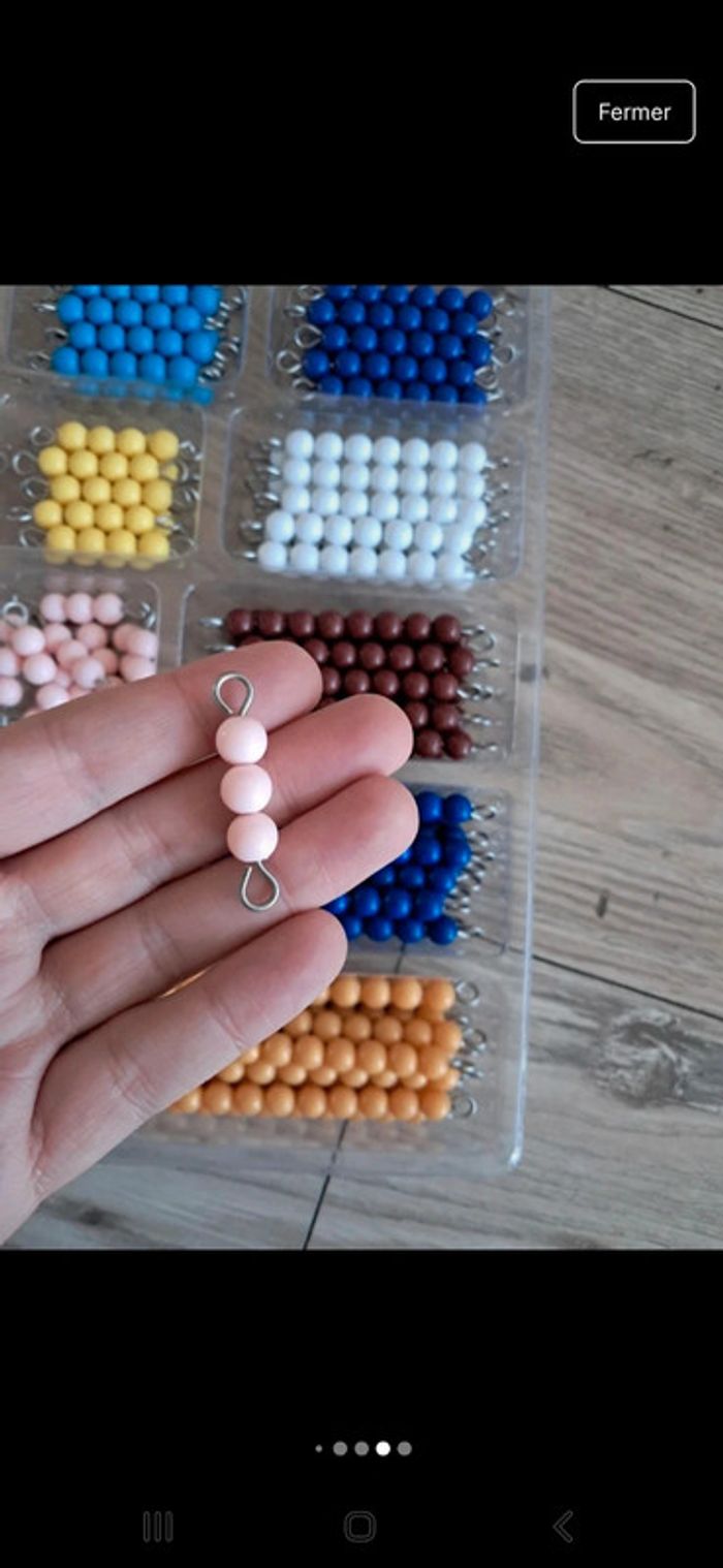 Gros lot de 100 escaliers de perles. Méthode dénombrement montessori. J'apprends à compter - photo numéro 5