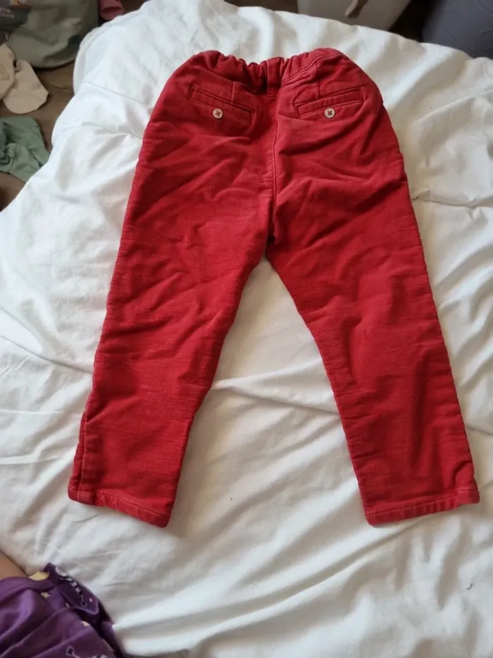 Pantalon réglable rouge 86cm - photo numéro 5