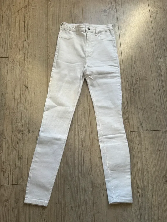 Jeans pantalon skinny blanc Zara XS