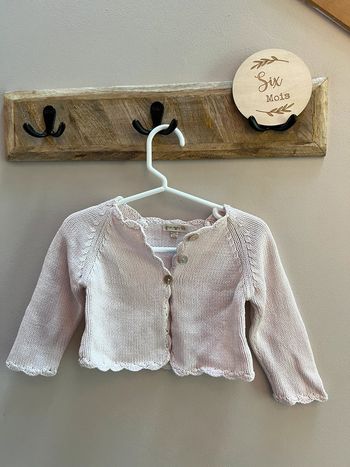 Gilet rose 6 mois grain de blé