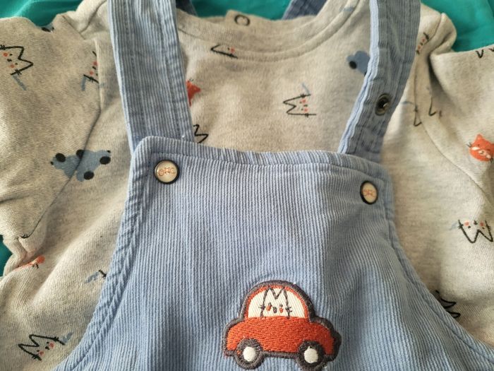 Ensemble salopette polo 6mois - photo numéro 2