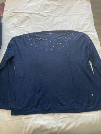 Pull fil bleu marine 44