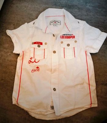 Chemise à manches courtes bébé garçon 2 ans Lee Cooper comme NEUVE