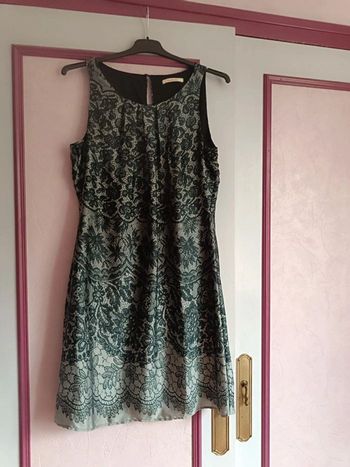 Robe grise à motifs Camaïeu T.38