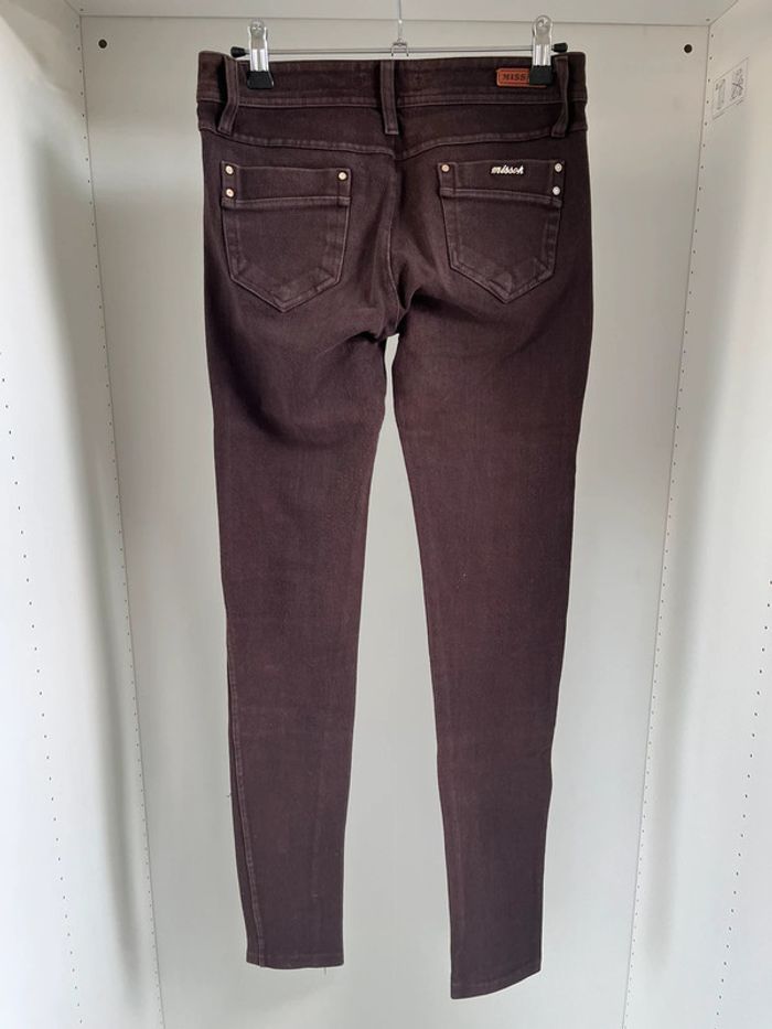 Jean skinny marron Miss Ok - photo numéro 2