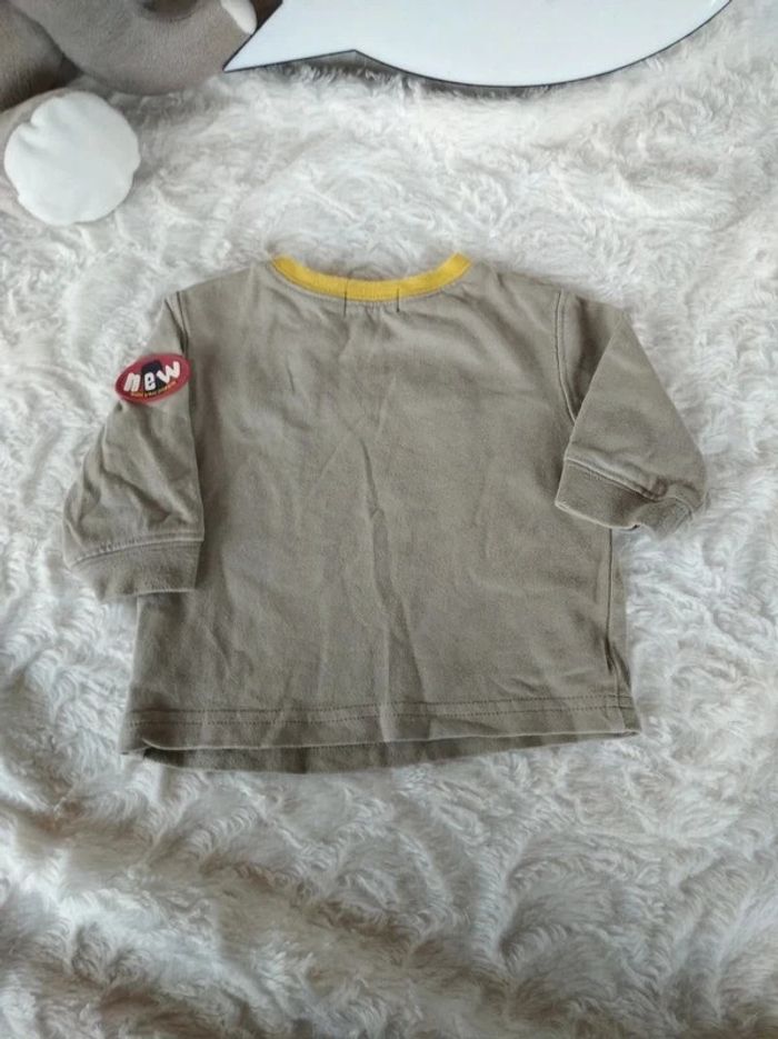 Tee shirt chemise manches longues Garçon 3 mois "Mon vrai copain" La compagnie des petits 100% coton - photo numéro 10