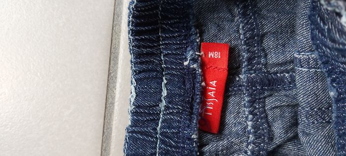 Short en jeans motif cœur 18 mois - photo numéro 3