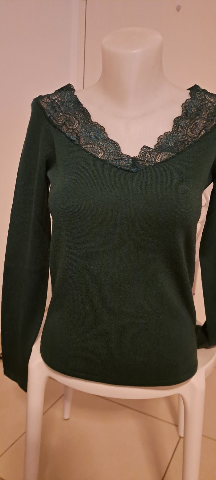 Petit pull  vert⁹