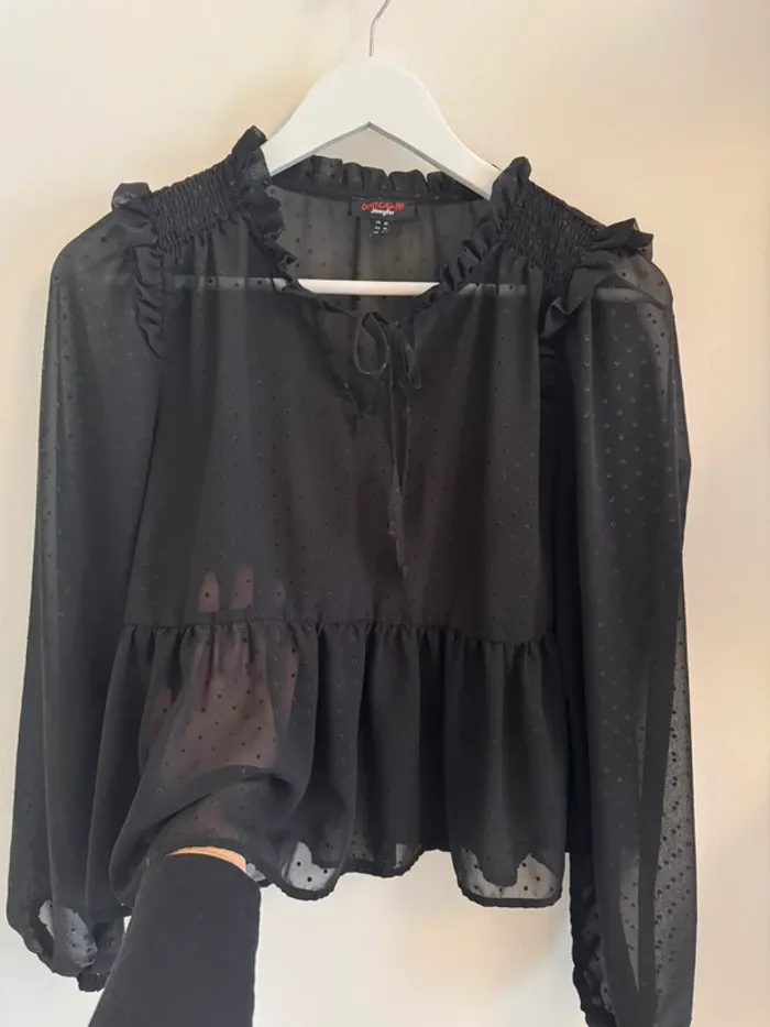 Lot chemisier blouse noir blanc femme - photo numéro 9