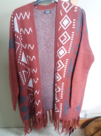 Gilet long jacquard
