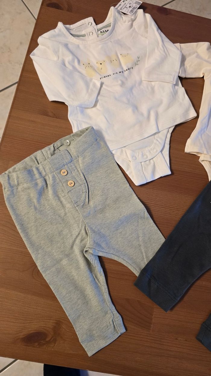 Neuf (non porté)🏷 🥰😍lot bodies et leggings 3mois Garçon 😍🥰 - photo numéro 2
