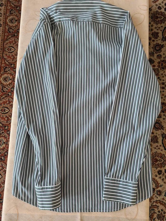 Chemise à rayures vertes et bleues taille XL Memo's - photo numéro 6