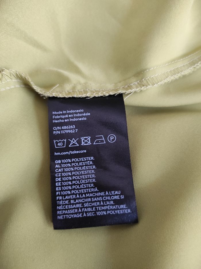Robe portefeuille satinée H&M verte taille XS 34 - photo numéro 6