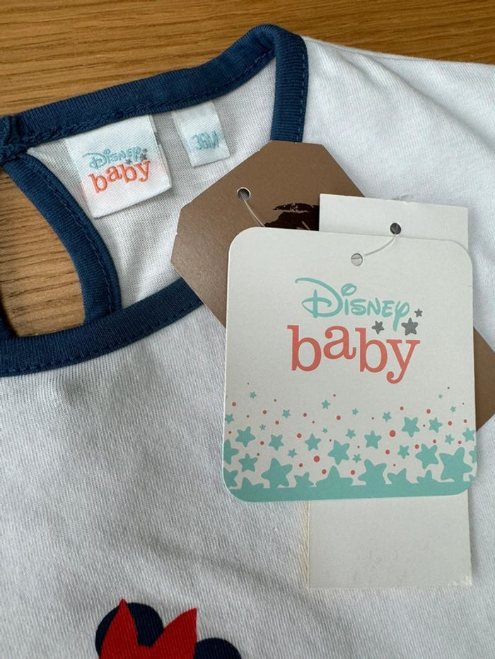 Robe MC marinière avec Minnie blanche/rayures bleues NEUVE - Taille 3 Ans - photo numéro 3