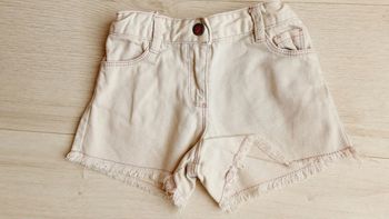 Vêtement fille short court type jean rose très clair Du pareil au même DPAM 3 ans