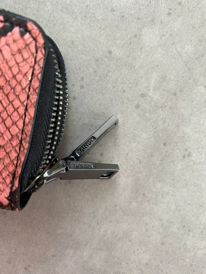 Porte monnaie python rose Mango - photo numéro 6