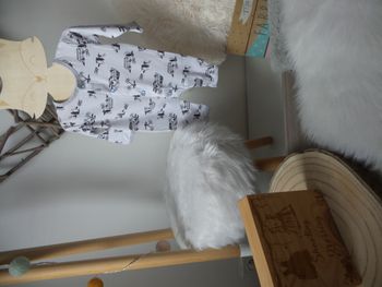 Jolie pyjama blanc fin sans pied Baby ouverture pressions sur l'avant 50cm 56cm mixte bébé fille béb