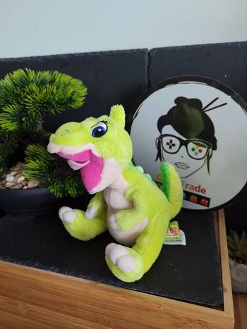 peluche dinosaure becky petit pieds la vallée des merveilles gipsy vert 3438
