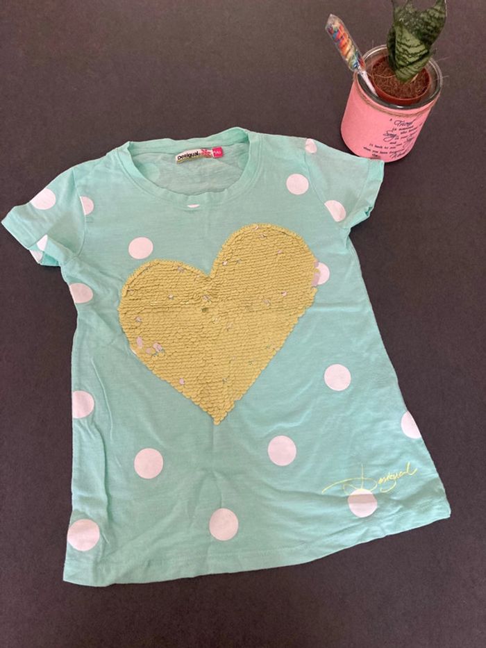 Desigual tee shirt polo vêtement enfant fille taille 9 10 ans