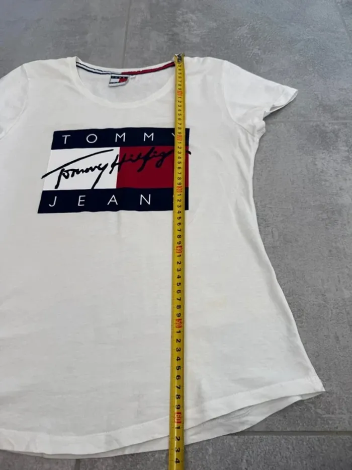 T-shirt Tommy Jeans femme blanc taille S très bon état - photo numéro 6