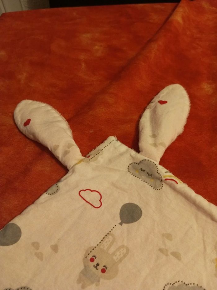 Doudou plat oreilles de lapin - photo numéro 2