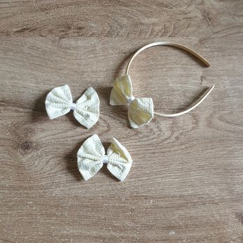 🩷 Lot serre-tête & 2 barettes nœuds pince croco Tex #emyfleury_accessoirescheveux