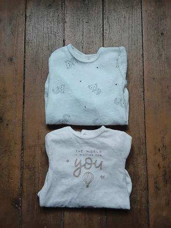 2 pyjamas kiabi 1 mois mixte