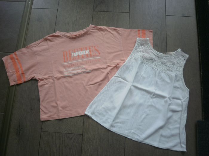 Lot de 6 T-shirts/chemisiers à MC Fille 12 ans, différentes marques - photo numéro 4