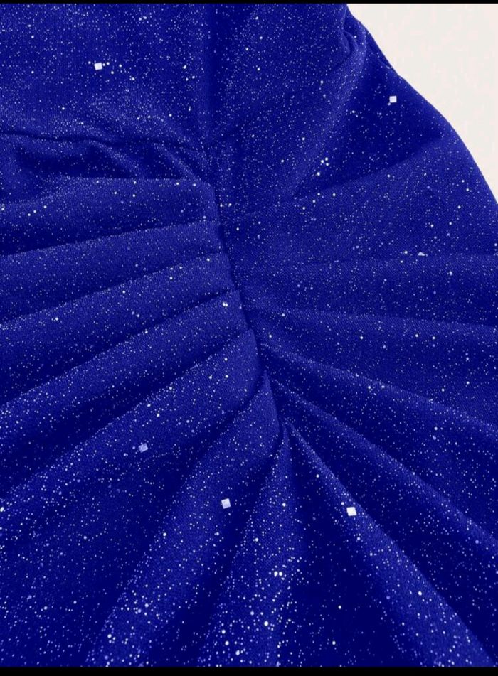Robe moulante bleue à paillettes, SHEIN, taille S NEUVE - photo numéro 4