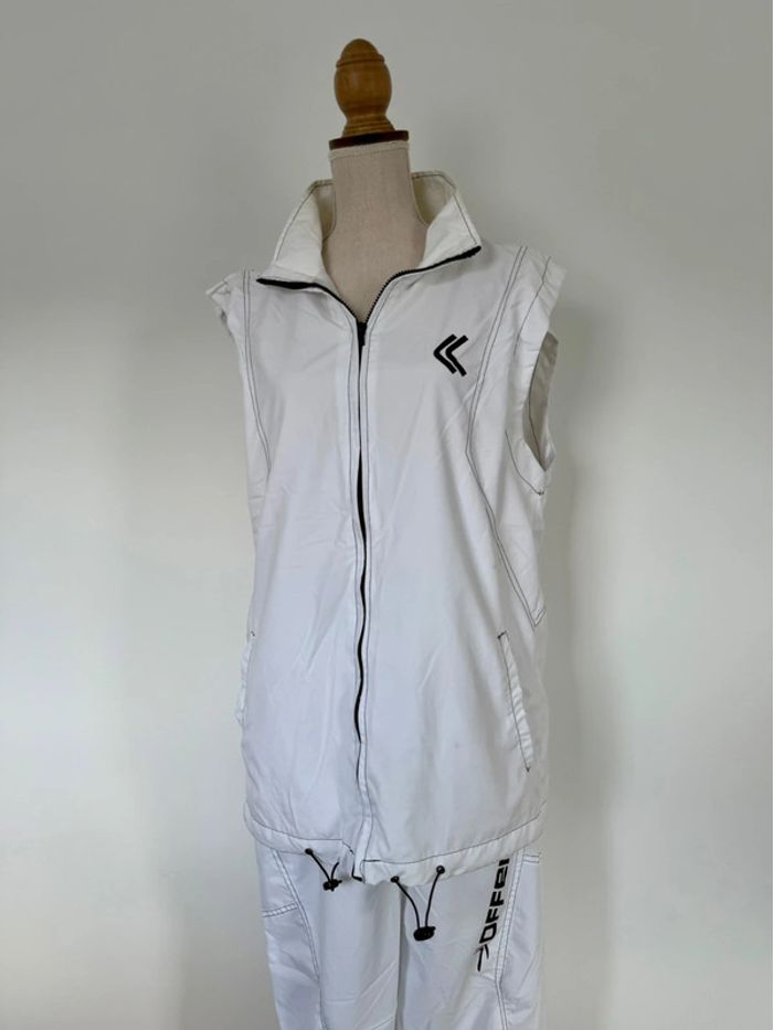 Ensemble jogging survêtement blanc homme man hombre pantalon bermuda - photo numéro 3