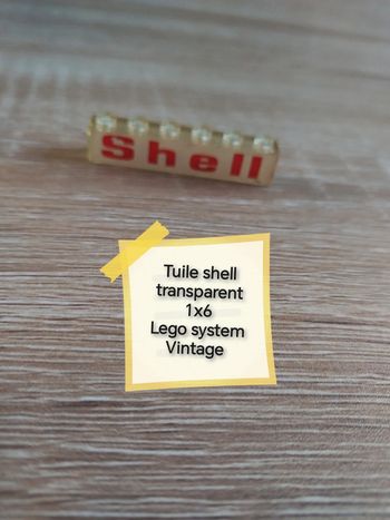 Lego système Tuile shell transparent vintage