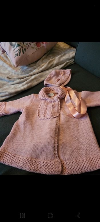 Manteau en laine.avec son.bonet.