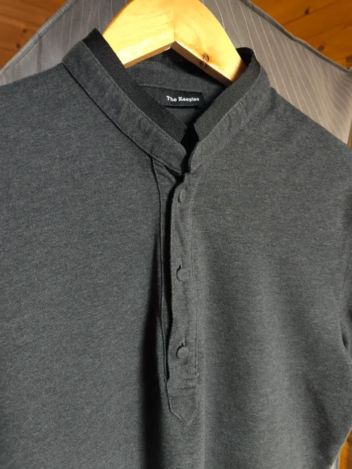 Polo manche courtes gris foncé - photo numéro 2