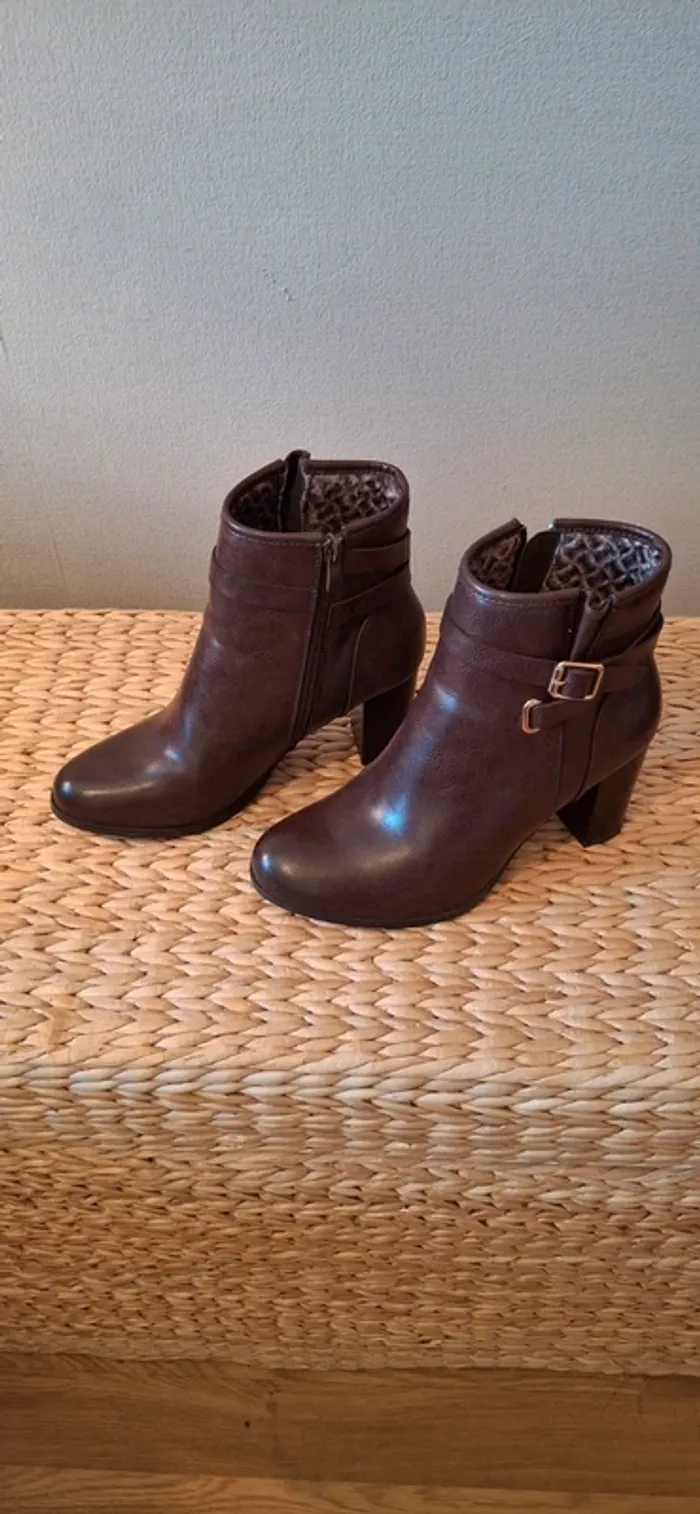 Botines cuir marron by botega 37 a talons - photo numéro 4