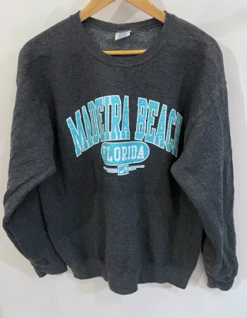 Crewneck Jerzees print grey Unisex L