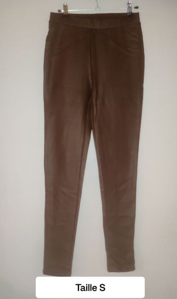 Legging simili marron