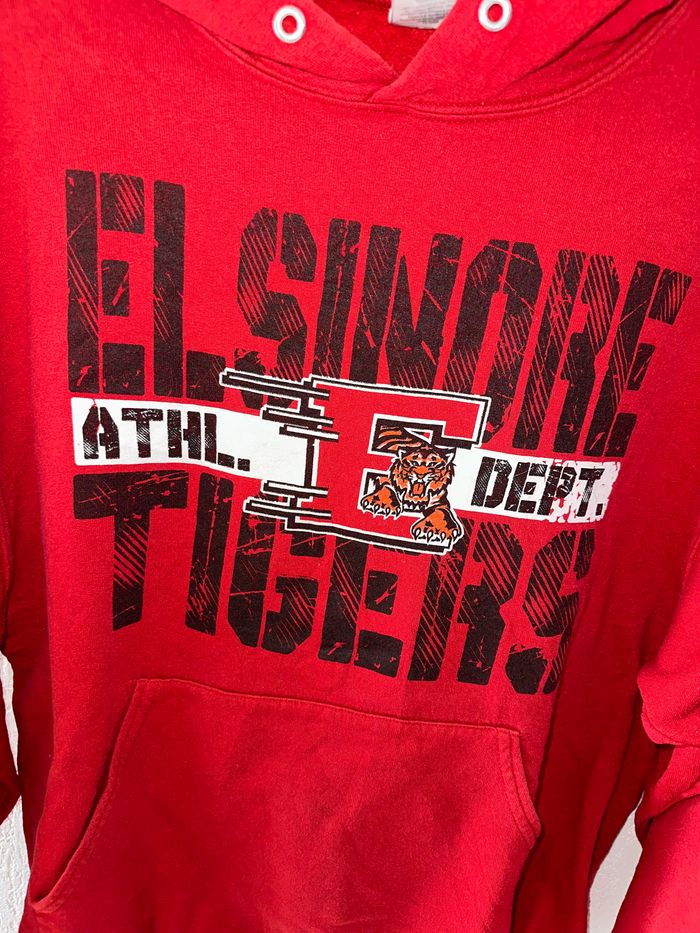 Pull à capuche taille 38 rouge - photo numéro 2