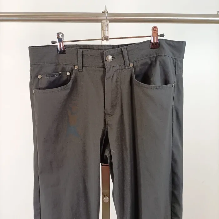 Pantalon droit noir IZAC taille 42 en polyester viscose lycra élégant A1524 - photo numéro 2