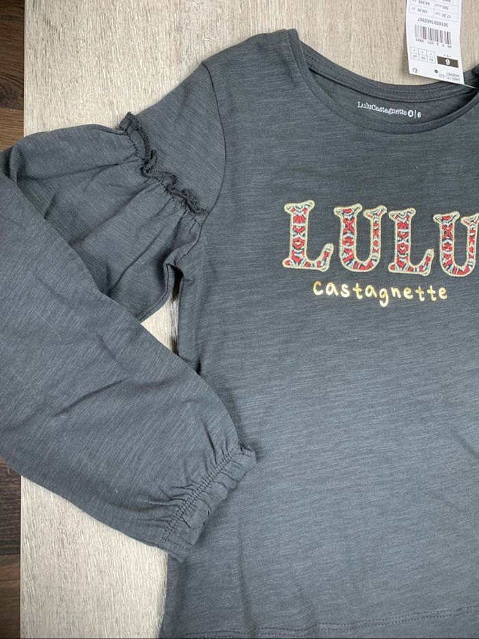 T-shirt ML avec inscription brodée - taille 6 ans - neuf - photo numéro 3