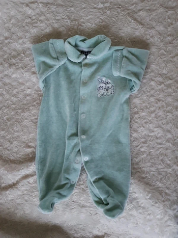 Pyjama velours fille 50 cm ouverture devant