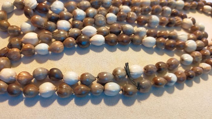 Collier long en graines naturelles – Tons bruns et crème - Collection Terres d’Ailleurs - photo numéro 7