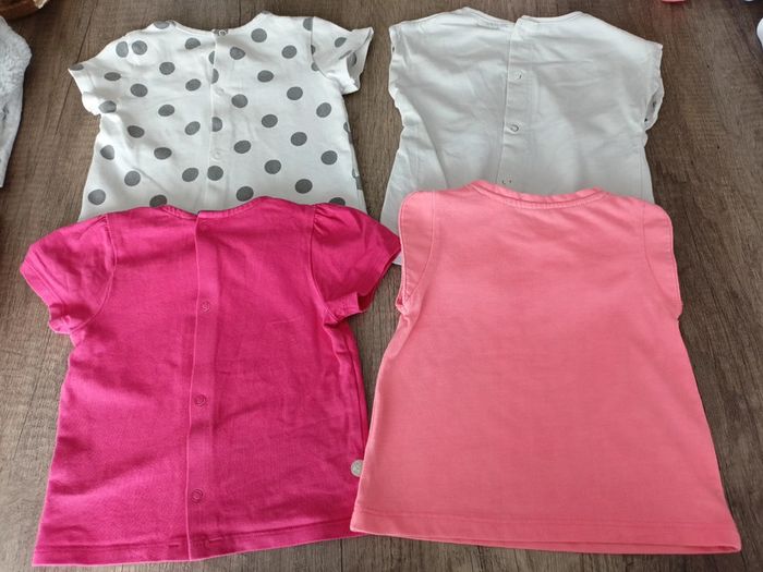 Lot de t-shirts fille 6 mois - photo numéro 2