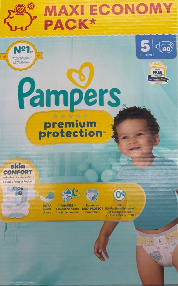 Couches Pampers premium taille 5