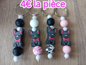 Porte clé en perles silicone fait main