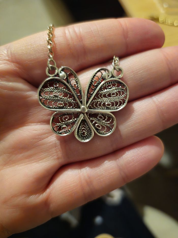 Parure Papillon ARGENT 925 Massif - Filigrane Fait Main⁸